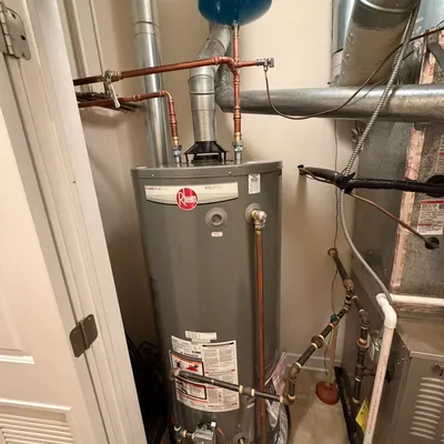 New water heater with fresh copper piping