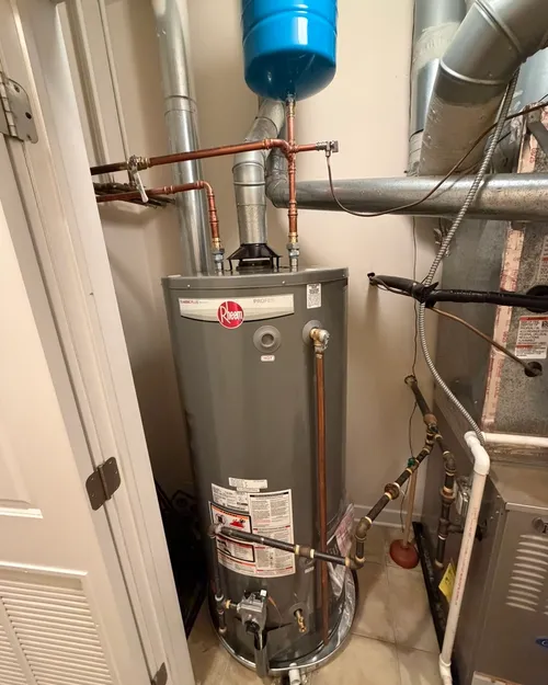 New water heater with fresh copper piping